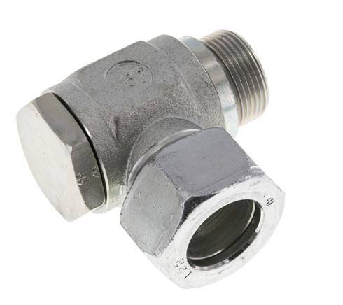 22L & M26x1.5 Verzinkt Stalen Swivel Joint Snijringkoppeling Buitendraad 160bar Draaibaar ISO 8434-1