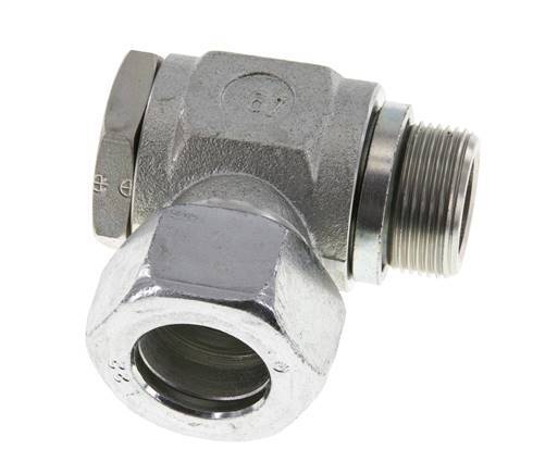 22L & M26x1.5 Verzinkt Stalen Swivel Joint Snijringkoppeling Buitendraad 160bar Draaibaar ISO 8434-1