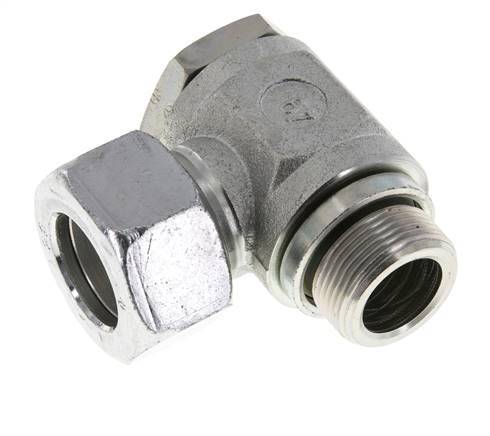 22L & M26x1.5 Verzinkt Stalen Swivel Joint Snijringkoppeling Buitendraad 160bar Draaibaar ISO 8434-1