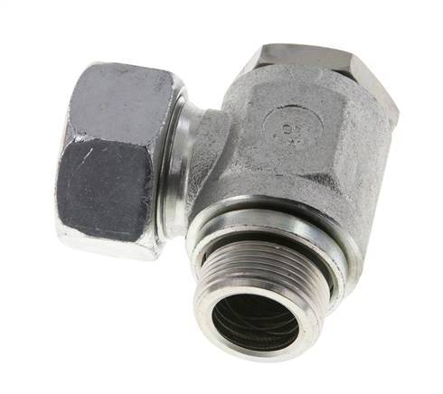 22L & M26x1.5 Verzinkt Stalen Swivel Joint Snijringkoppeling Buitendraad 160bar Draaibaar ISO 8434-1