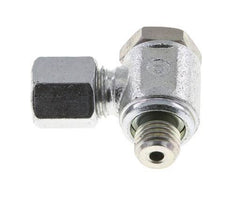 6S & M12x1.5 Verzinkt Stalen Swivel Joint Snijringkoppeling Buitendraad 250bar Draaibaar ISO 8434-1