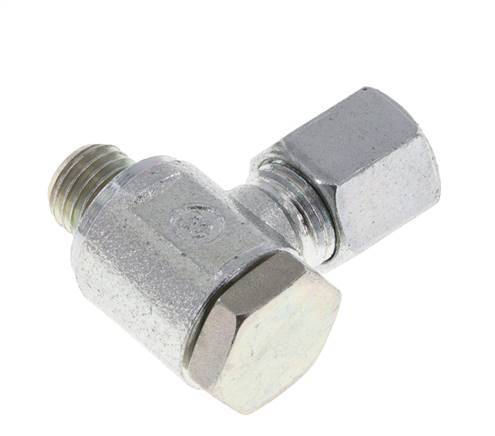 6S & M12x1.5 Verzinkt Stalen Swivel Joint Snijringkoppeling Buitendraad 250bar Draaibaar ISO 8434-1