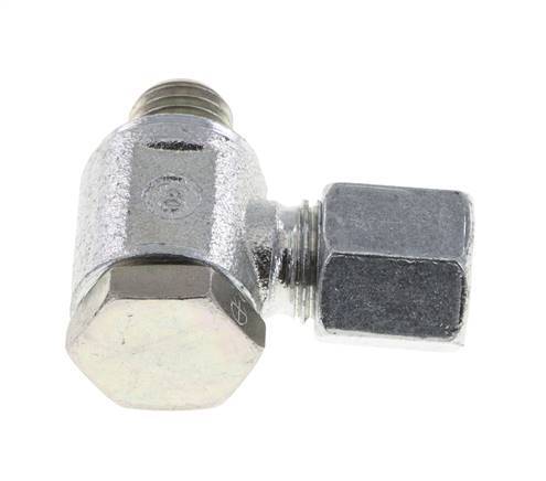 6S & M12x1.5 Verzinkt Stalen Swivel Joint Snijringkoppeling Buitendraad 250bar Draaibaar ISO 8434-1