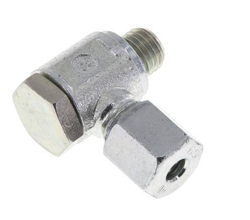 6S & M12x1.5 Verzinkt Stalen Swivel Joint Snijringkoppeling Buitendraad 250bar Draaibaar ISO 8434-1
