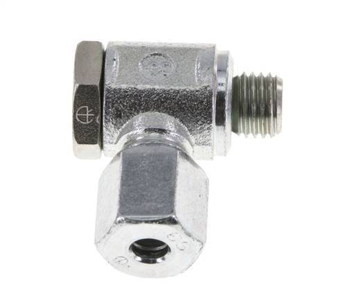 6S & M12x1.5 Verzinkt Stalen Swivel Joint Snijringkoppeling Buitendraad 250bar Draaibaar ISO 8434-1