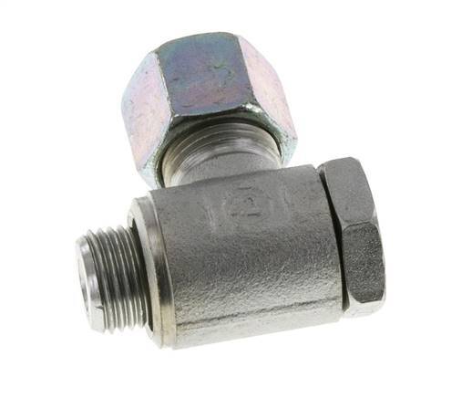 10S & M16x1.5 Verzinkt Stalen Swivel Joint Snijringkoppeling Buitendraad 250bar Draaibaar ISO 8434-1