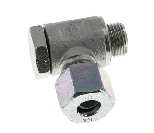 10S & M16x1.5 Verzinkt Stalen Swivel Joint Snijringkoppeling Buitendraad 250bar Draaibaar ISO 8434-1