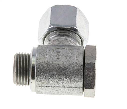 12S & M18x1.5 Verzinkt Stalen Swivel Joint Snijringkoppeling Buitendraad 250bar Draaibaar ISO 8434-1