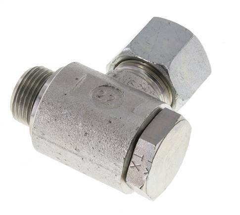 14S & M20x1.5 Verzinkt Stalen Swivel Joint Snijringkoppeling Buitendraad 250bar Draaibaar ISO 8434-1