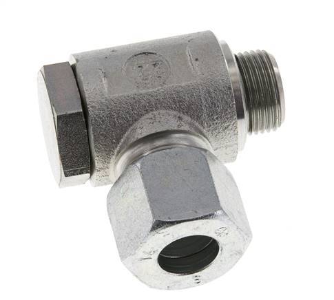 14S & M20x1.5 Verzinkt Stalen Swivel Joint Snijringkoppeling Buitendraad 250bar Draaibaar ISO 8434-1