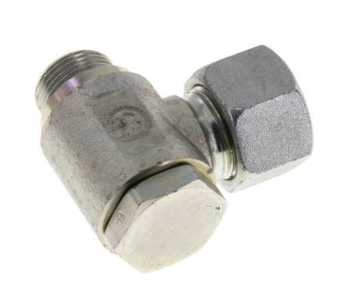 16S & M22x1.5 Verzinkt Stalen Swivel Joint Snijringkoppeling Buitendraad 160bar Draaibaar ISO 8434-1