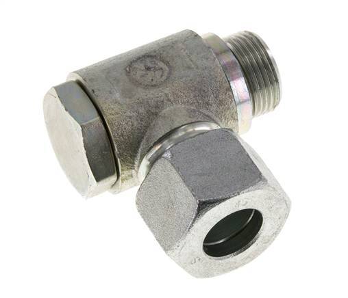 16S & M22x1.5 Verzinkt Stalen Swivel Joint Snijringkoppeling Buitendraad 160bar Draaibaar ISO 8434-1