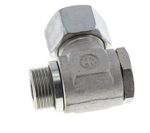 20S & M27x2 Verzinkt Stalen Swivel Joint Snijringkoppeling Buitendraad 160bar Draaibaar ISO 8434-1