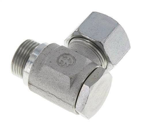 20S & M27x2 Verzinkt Stalen Swivel Joint Snijringkoppeling Buitendraad 160bar Draaibaar ISO 8434-1