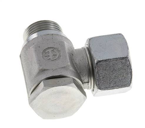 20S & M27x2 Verzinkt Stalen Swivel Joint Snijringkoppeling Buitendraad 160bar Draaibaar ISO 8434-1