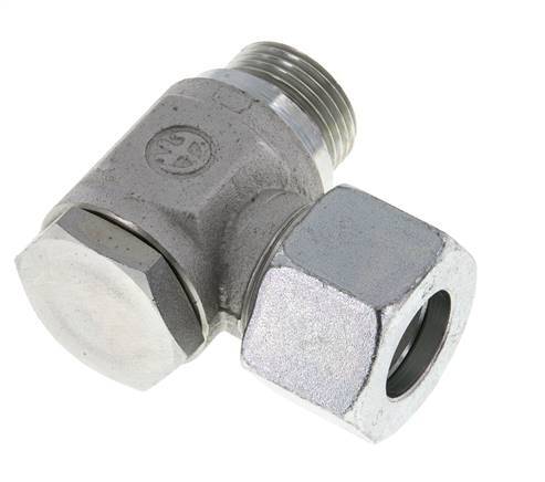 20S & M27x2 Verzinkt Stalen Swivel Joint Snijringkoppeling Buitendraad 160bar Draaibaar ISO 8434-1