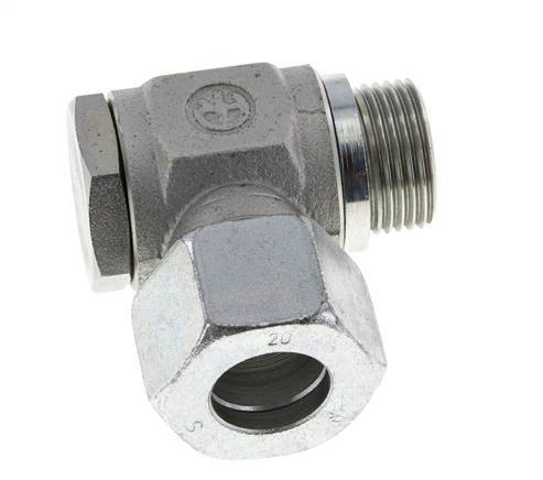 20S & M27x2 Verzinkt Stalen Swivel Joint Snijringkoppeling Buitendraad 160bar Draaibaar ISO 8434-1