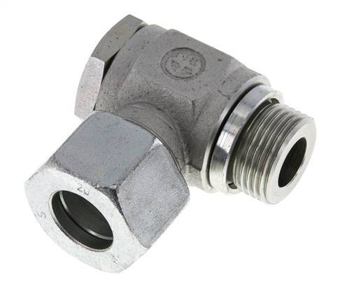 20S & M27x2 Verzinkt Stalen Swivel Joint Snijringkoppeling Buitendraad 160bar Draaibaar ISO 8434-1
