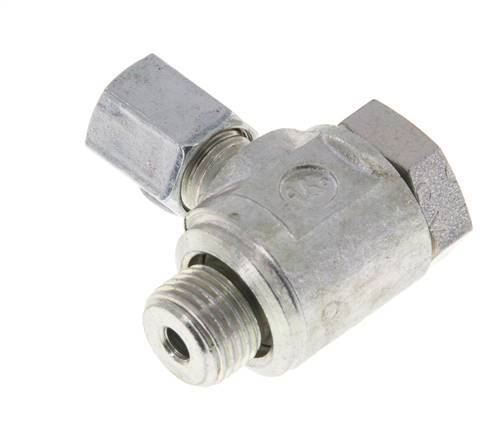 4LL & G1/8'' Verzinkt Stalen Swivel Joint Snijringkoppeling Buitendraad 100bar Draaibaar ISO 8434-1