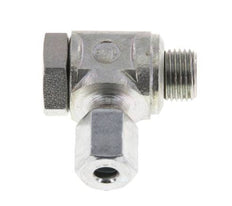 4LL & G1/8'' Verzinkt Stalen Swivel Joint Snijringkoppeling Buitendraad 100bar Draaibaar ISO 8434-1