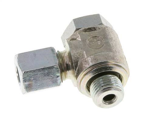 6LL & G1/8'' Verzinkt Stalen Swivel Joint Snijringkoppeling Buitendraad 100bar Draaibaar ISO 8434-1