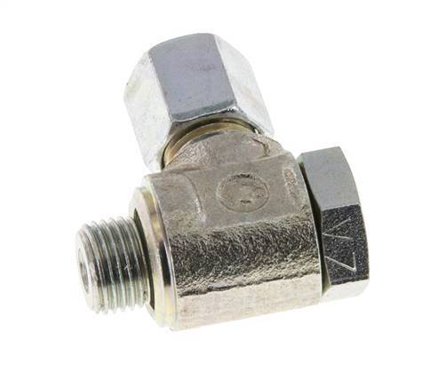 6LL & G1/8'' Verzinkt Stalen Swivel Joint Snijringkoppeling Buitendraad 100bar Draaibaar ISO 8434-1