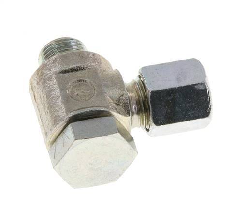 6LL & G1/8'' Verzinkt Stalen Swivel Joint Snijringkoppeling Buitendraad 100bar Draaibaar ISO 8434-1