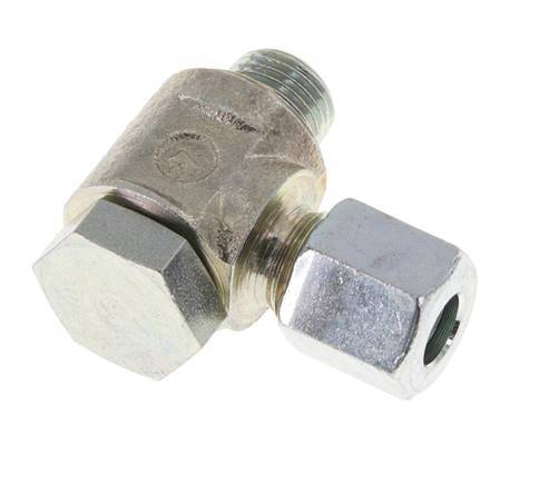 6LL & G1/8'' Verzinkt Stalen Swivel Joint Snijringkoppeling Buitendraad 100bar Draaibaar ISO 8434-1