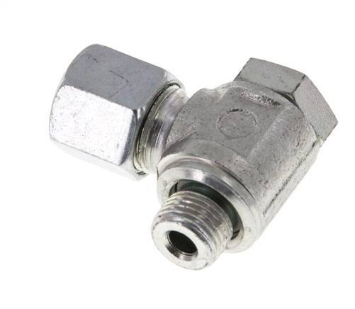 8LL & G1/8'' Verzinkt Stalen Swivel Joint Snijringkoppeling Buitendraad 100bar Draaibaar ISO 8434-1