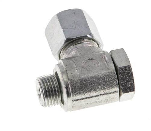 8LL & G1/8'' Verzinkt Stalen Swivel Joint Snijringkoppeling Buitendraad 100bar Draaibaar ISO 8434-1