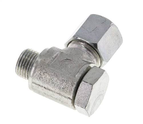 8LL & G1/8'' Verzinkt Stalen Swivel Joint Snijringkoppeling Buitendraad 100bar Draaibaar ISO 8434-1