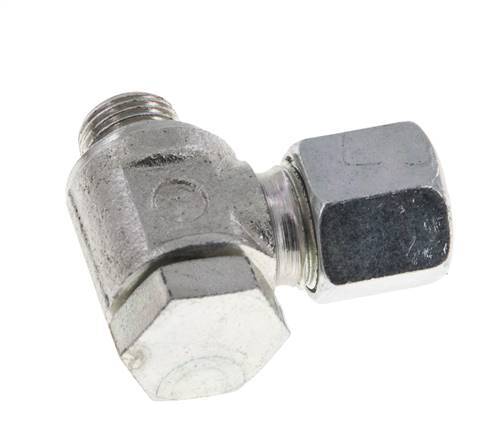 8LL & G1/8'' Verzinkt Stalen Swivel Joint Snijringkoppeling Buitendraad 100bar Draaibaar ISO 8434-1