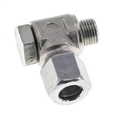 8LL & G1/8'' Verzinkt Stalen Swivel Joint Snijringkoppeling Buitendraad 100bar Draaibaar ISO 8434-1