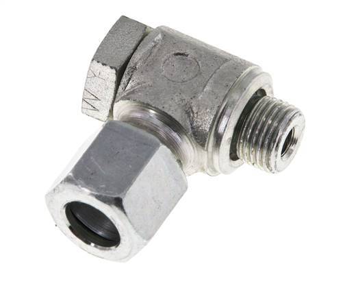 8LL & G1/8'' Verzinkt Stalen Swivel Joint Snijringkoppeling Buitendraad 100bar Draaibaar ISO 8434-1