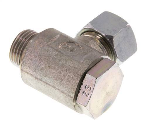 15L & G1/2'' Verzinkt Stalen Swivel Joint Snijringkoppeling Buitendraad 250bar Draaibaar ISO 8434-1