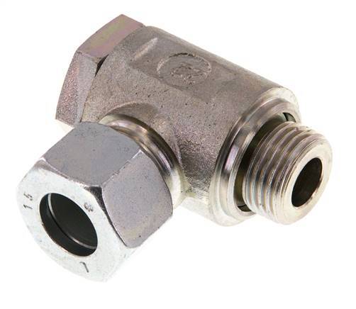 15L & G1/2'' Verzinkt Stalen Swivel Joint Snijringkoppeling Buitendraad 250bar Draaibaar ISO 8434-1