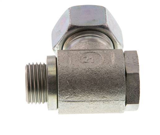 18L & G1/2'' Verzinkt Stalen Swivel Joint Snijringkoppeling Buitendraad 160bar Draaibaar ISO 8434-1