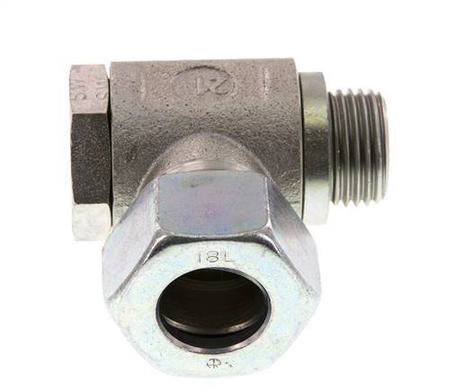 18L & G1/2'' Verzinkt Stalen Swivel Joint Snijringkoppeling Buitendraad 160bar Draaibaar ISO 8434-1