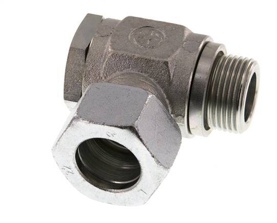22L & G3/4'' Verzinkt Stalen Swivel Joint Snijringkoppeling Buitendraad 160bar Draaibaar ISO 8434-1