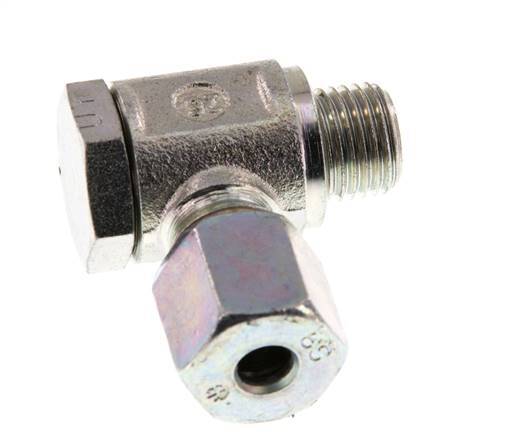6S & G1/4'' Verzinkt Stalen Swivel Joint Snijringkoppeling Buitendraad 250bar Draaibaar ISO 8434-1