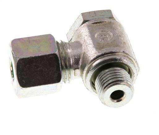 8S & G1/4'' Verzinkt Stalen Swivel Joint Snijringkoppeling Buitendraad 250bar Draaibaar ISO 8434-1