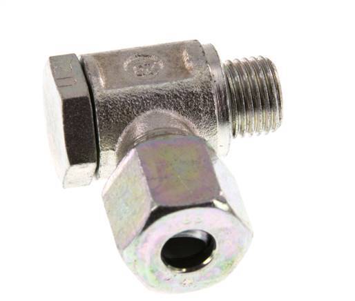 8S & G1/4'' Verzinkt Stalen Swivel Joint Snijringkoppeling Buitendraad 250bar Draaibaar ISO 8434-1