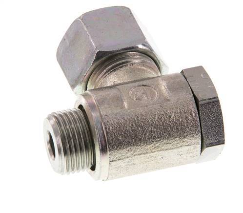 12S & G3/8'' Verzinkt Stalen Swivel Joint Snijringkoppeling Buitendraad 250bar Draaibaar ISO 8434-1