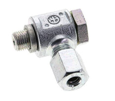 6L & M10x1 Zink plated Steel Swivel Joint Cutting Fitting with Male Threads 315 bar Rotatable ISO 8434-1