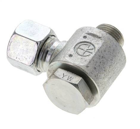 12S & M18x1.5 Zink plated Steel Swivel Joint Cutting Fitting with Male Threads 400 bar Rotatable ISO 8434-1