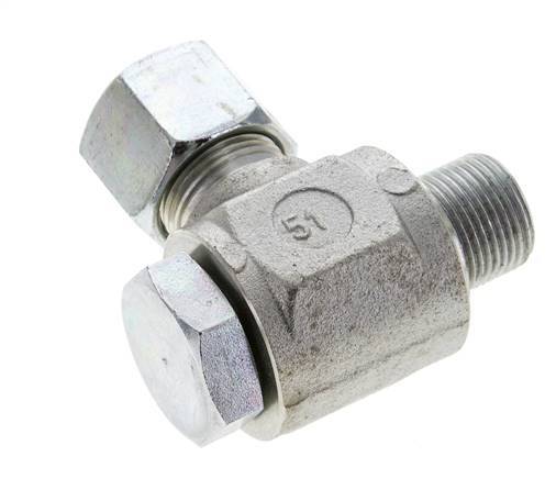 14S & M20x1.5 Zink plated Steel Swivel Joint Cutting Fitting with Male Threads 400 bar Rotatable ISO 8434-1