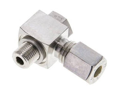 6L & M10x1 Stainless Steel Swivel Joint Compression Fitting with Male Threads 315 bar Rotatable ISO 8434-1