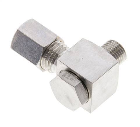 6L & M10x1 Stainless Steel Swivel Joint Compression Fitting with Male Threads 315 bar Rotatable ISO 8434-1