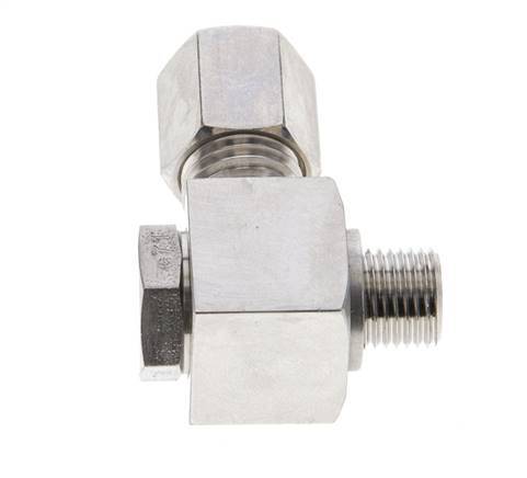 6L & M10x1 Stainless Steel Swivel Joint Compression Fitting with Male Threads 315 bar Rotatable ISO 8434-1