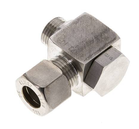12L & M16x1.5 Stainless Steel Swivel Joint Compression Fitting with Male Threads 315 bar Rotatable ISO 8434-1
